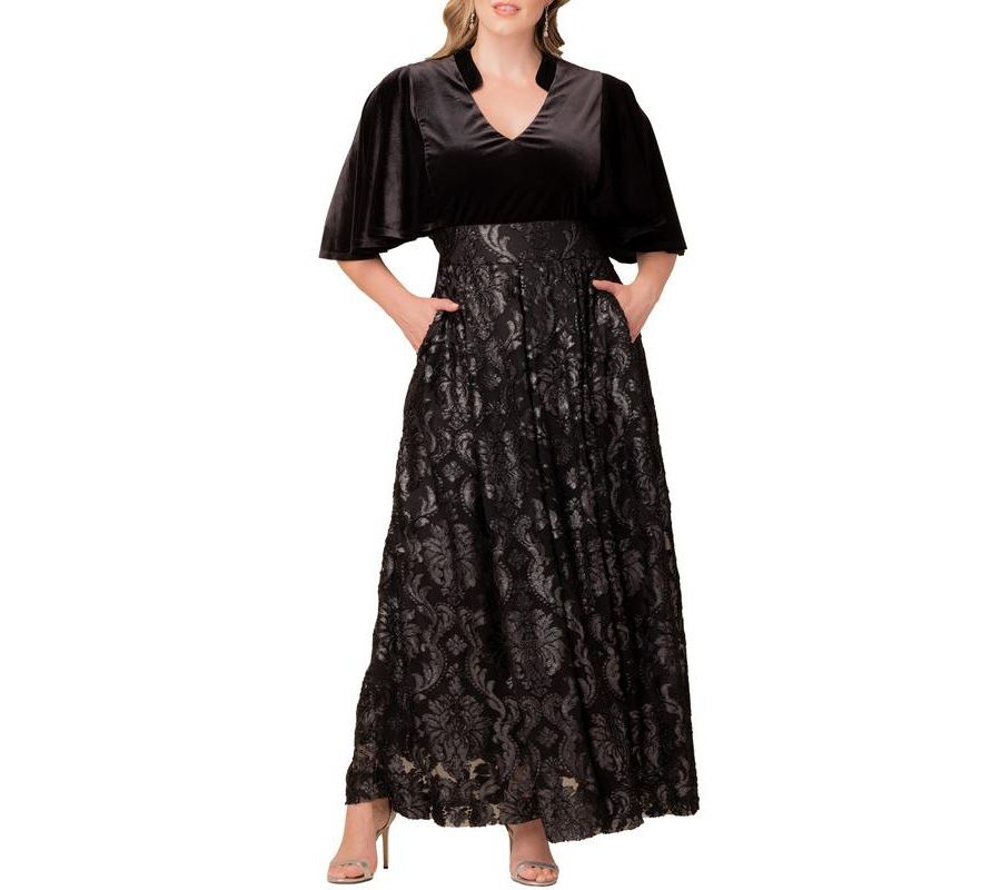 Женское вечернее платье большого размера Radiant Opulence Kiyonna, Silver damask motif
Женское вечернее платье большого размера Radiant Opulence Kiyonna, Silver damask motif