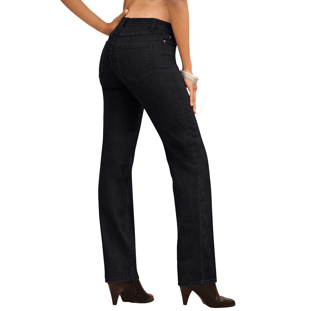 Женские невидимые эластичные джинсы больших размеров Roaman, культовые прямые джинсы больших размеров Roaman's, цвет Black Denim
Женские невидимые эластичные джинсы больших размеров Roaman, культовые прямые джинсы больших размеров Roaman's, цвет Black Denim