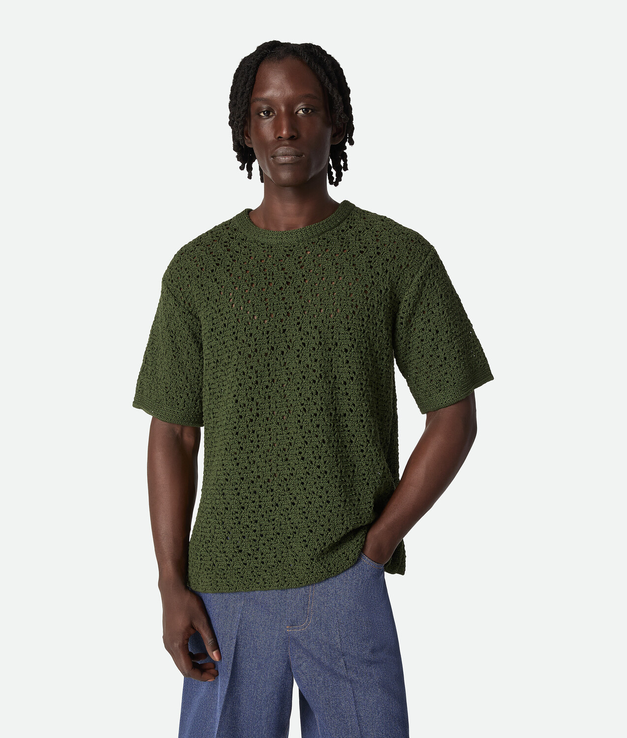 Cotton crochet knit t-shirt BOTTEGA VENETA, куст
Cotton crochet knit t-shirt BOTTEGA VENETA, куст