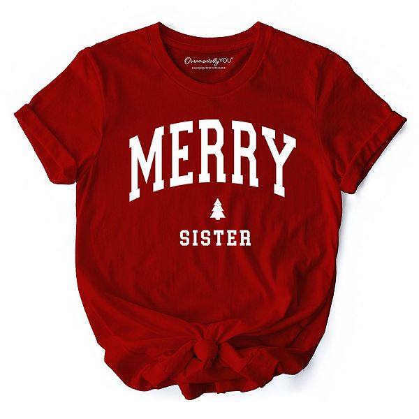 Ретро футболка Merry Sister для семейного праздника Ornamentallyyou, Cardinal
Ретро футболка Merry Sister для семейного праздника Ornamentallyyou, Cardinal