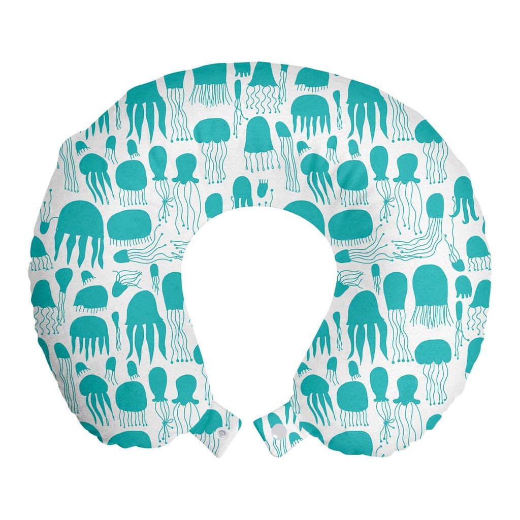ABAKUHAUS Aqua Jellyfish Travel Подушка для шеи, силуэты морской жизни, пенопластовые дорожные принадлежности для самолета и автомобиля, 30x30 см, темный морской пенопласт и белый
ABAKUHAUS Aqua Jellyfish Travel Подушка для шеи, силуэты морской жизни, пенопластовые дорожные принадлежности для самолета и автомобиля, 30x30 см, темный морской пенопласт и белый