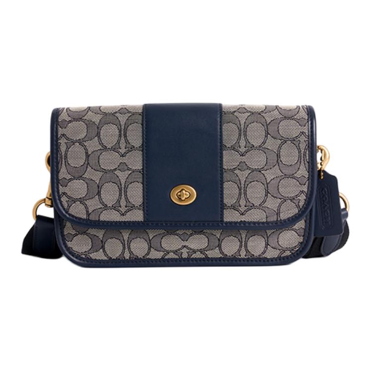 COACH Кожаная поясная сумка Динки Кау среднего размера для женщин морской синий 
COACH Кожаная поясная сумка Динки Кау среднего размера для женщин морской синий