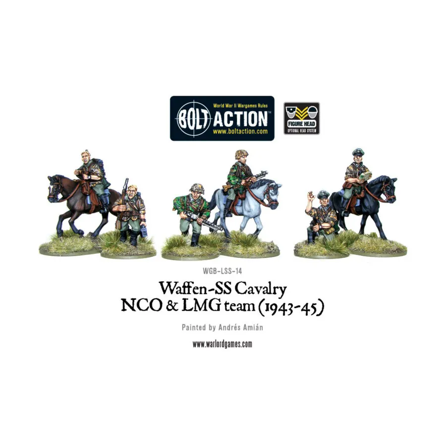 Ваффен-СС - кавалерийский унтер-офицер и команда LMG, 1942–45 гг., Bolt Action - German - Waffen-SS (28mm)
Ваффен-СС - кавалерийский унтер-офицер и команда LMG, 1942–45 гг., Bolt Action - German - Waffen-SS (28mm)