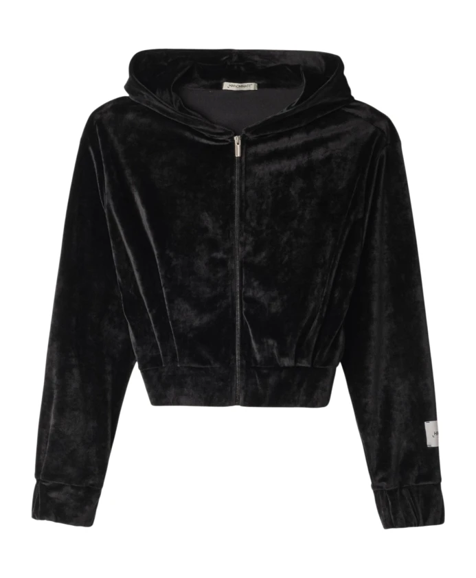 Куртка-Пиджак из синели с капюшоном и оборками. Hinnominate, черный
Куртка-Пиджак из синели с капюшоном и оборками. Hinnominate, черный