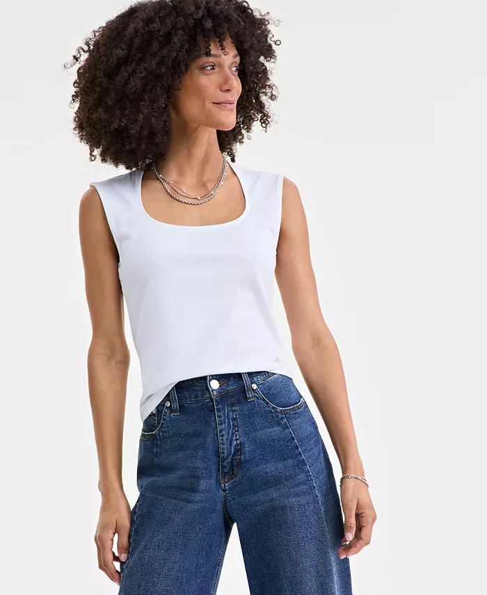 Женский вязаный топ с круглым вырезом и рукавом реглан с коротким рукавом On 34th, белый
Женский вязаный топ с круглым вырезом и рукавом реглан с коротким рукавом On 34th, белый