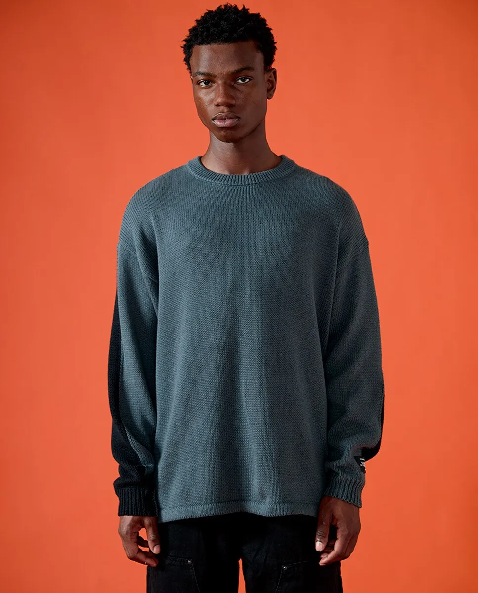 Мужской хлопковый свитер YUXUS, серый 
Мужской хлопковый свитер YUXUS, серый