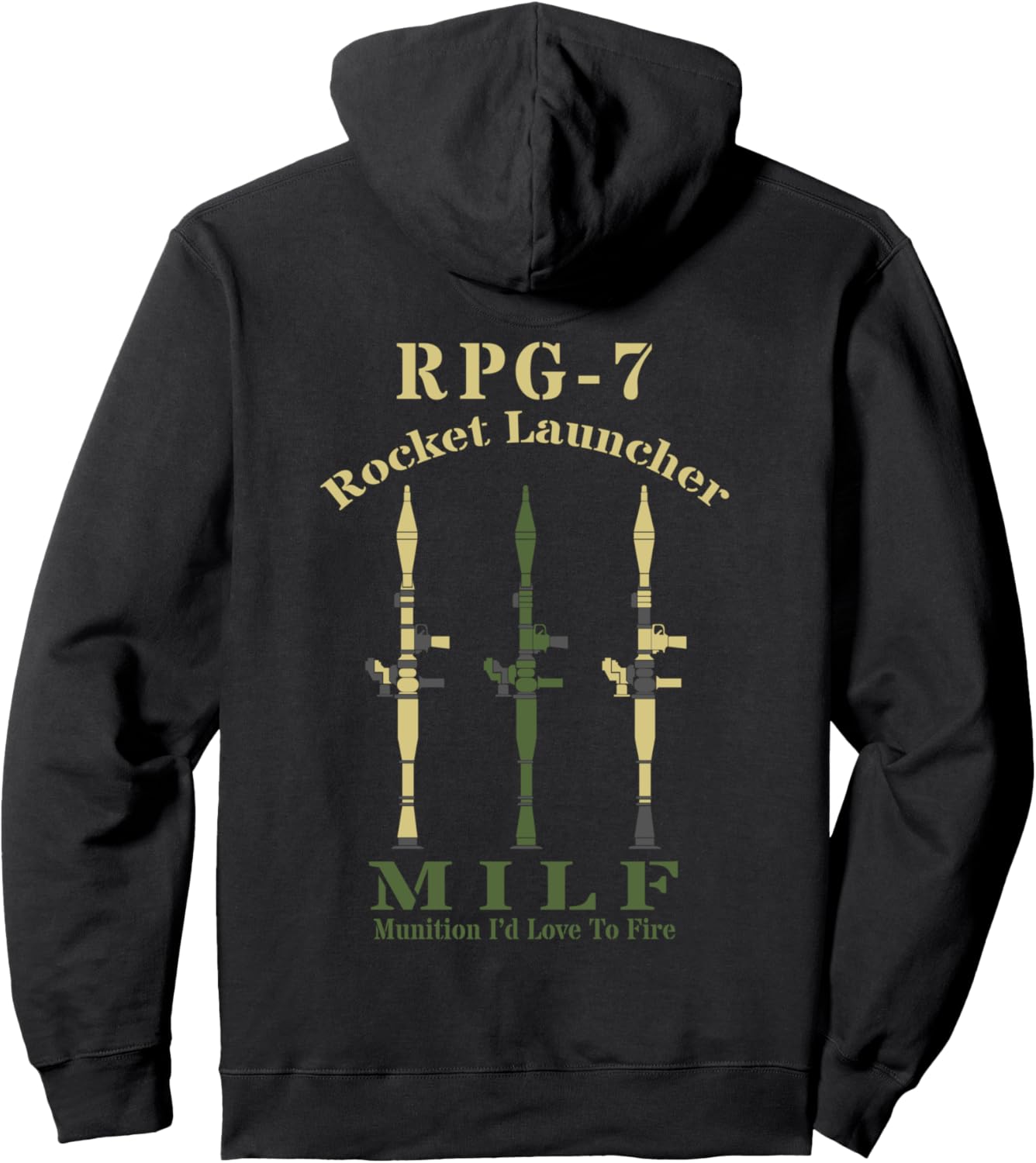 Худи с изображением гранатомета RPG Bazooka Rocket Launcher MILF, черная Soviet Munition Rpg-7 Russian Grenade Launcher
Худи с изображением гранатомета RPG Bazooka Rocket Launcher MILF, черная Soviet Munition Rpg-7 Russian Grenade Launcher