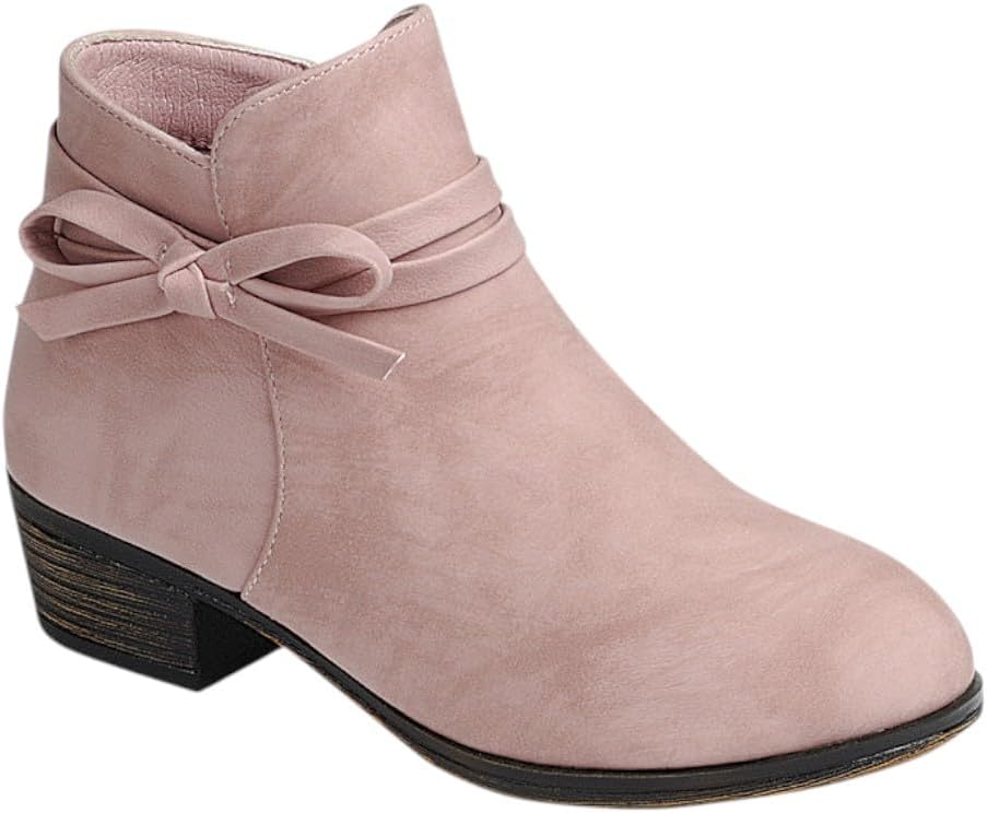 Ботильоны Forever Link для девочек на низком широком каблуке с бантом, застежкой-молнией сбоку, короткие, для детей младшего и старшего возраста, Dusty Pink Nub
Ботильоны Forever Link для девочек на низком широком каблуке с бантом, застежкой-молнией сбоку, короткие, для детей младшего и старшего возраста, Dusty Pink Nub