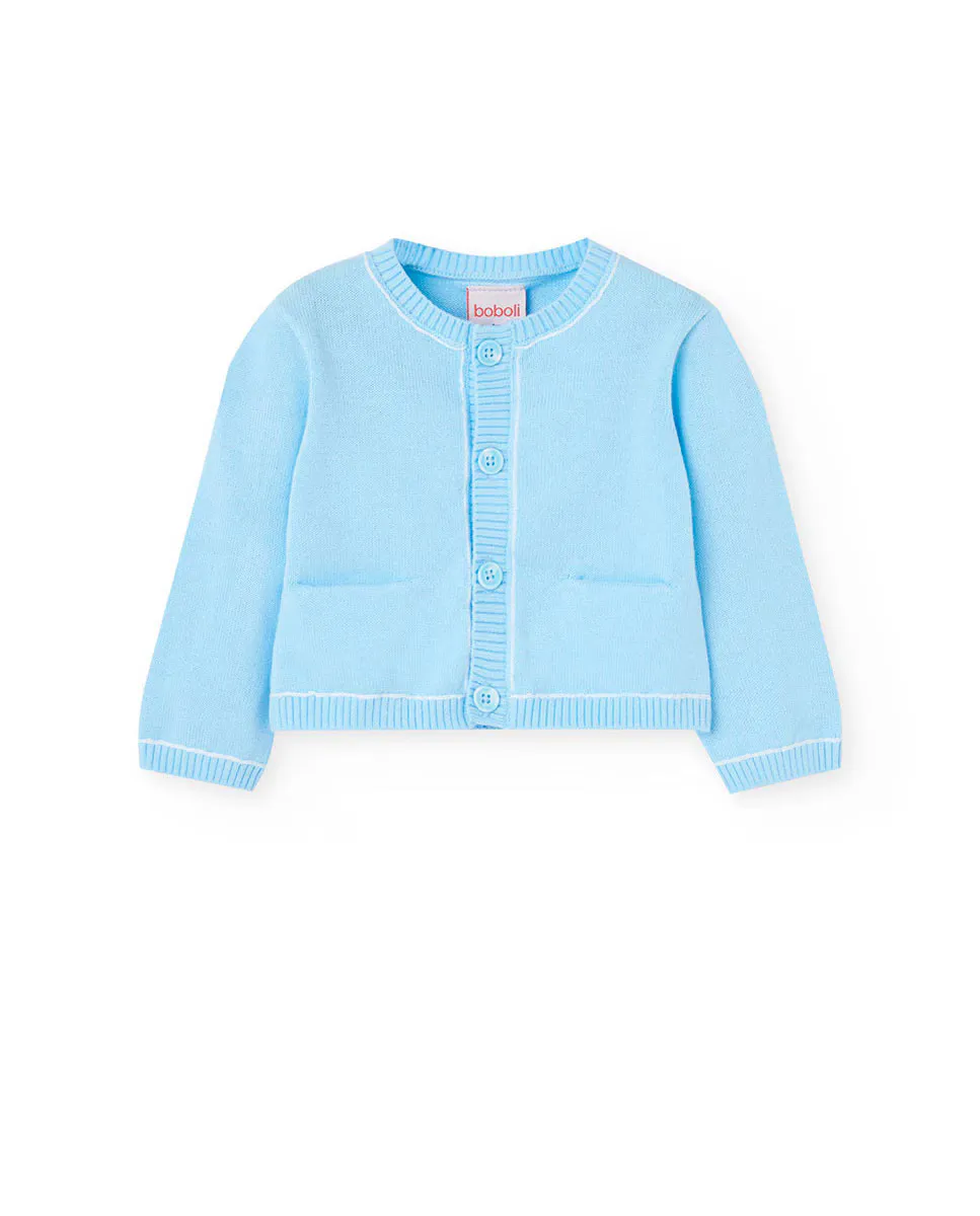 Жакет для мальчика с круглым вырезом и застежкой на пуговицы Boboli, голубой
Жакет для мальчика с круглым вырезом и застежкой на пуговицы Boboli, голубой