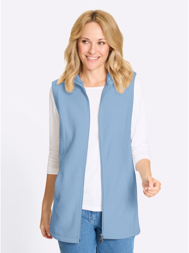 Sieh an! Флисовый жилет ледяного синего цвета
Sieh an! Флисовый жилет ледяного синего цвета