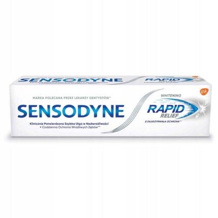Sensodyne Rapid Relief отбеливающая зубная паста 75 мл, New1
Sensodyne Rapid Relief отбеливающая зубная паста 75 мл, New1