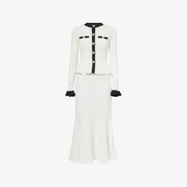 Платье миди Self-Portrait вязаное с ажурной резинкой, белый
Платье миди Self-Portrait вязаное с ажурной резинкой, белый
