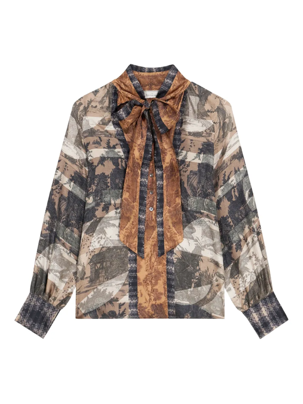 Блузка ALOE с завязками и принтом Pierre-Louis Mascia, черный
Блузка ALOE с завязками и принтом Pierre-Louis Mascia, черный