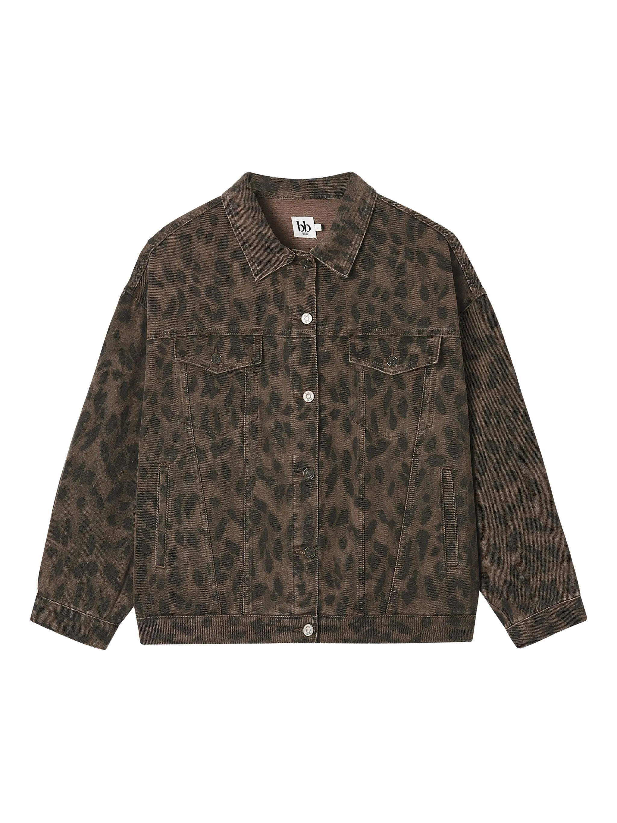 Джинсовая куртка с леопардовым узором B+Ab, коричневый
Джинсовая куртка с леопардовым узором B+Ab, коричневый