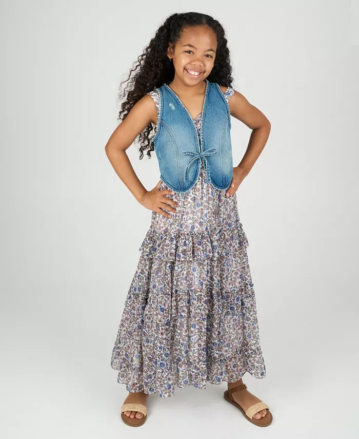 Набор для девочек: цветочное макси-платье и джинсовый жилет (2 предмета) Rare Editions
Набор для девочек: цветочное макси-платье и джинсовый жилет (2 предмета) Rare Editions