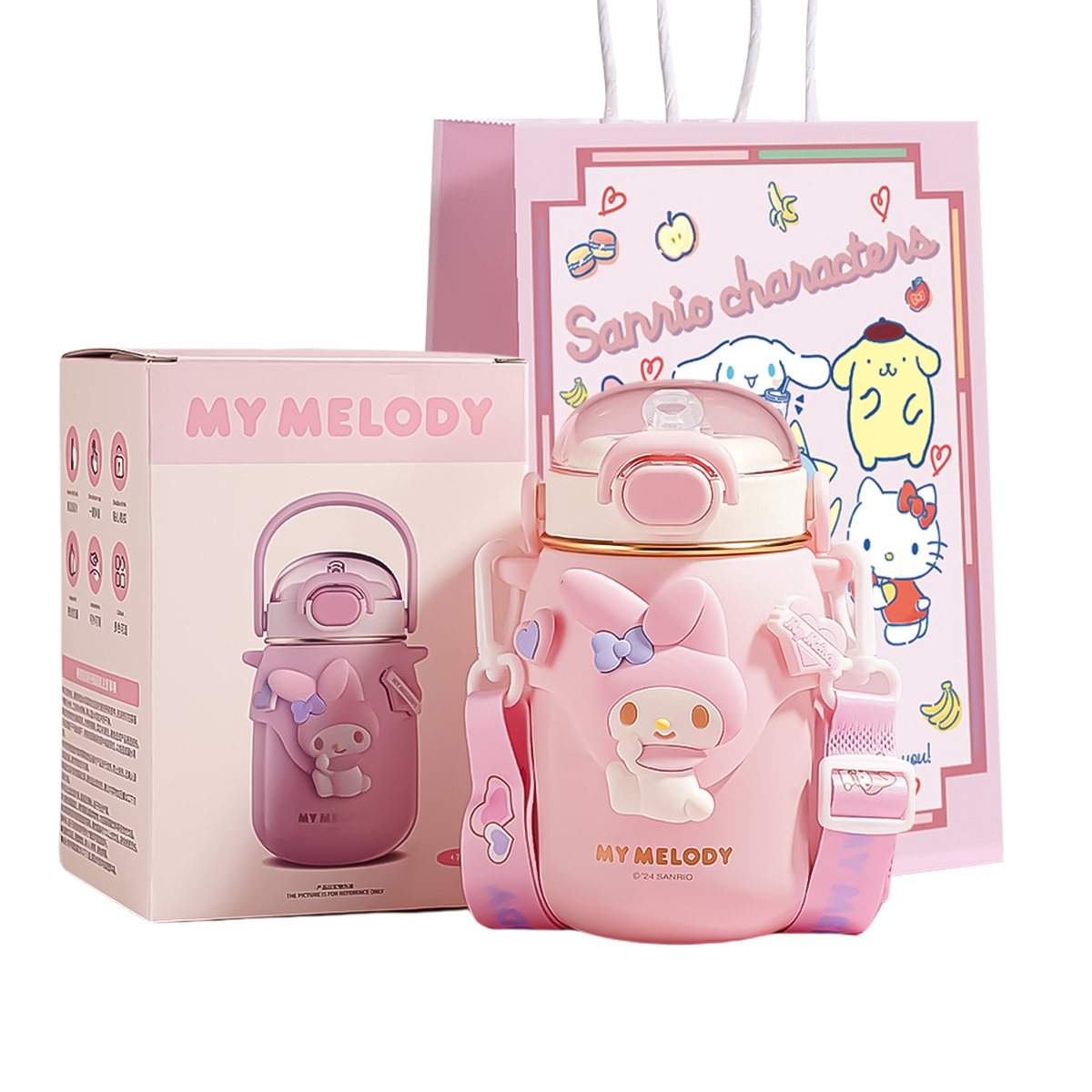 Бутылка для воды Cinnamoroll/Kuromi/My Melody Collection Big Belly 700ML Sanrio, My Melody
Бутылка для воды Cinnamoroll/Kuromi/My Melody Collection Big Belly 700ML Sanrio, My Melody
