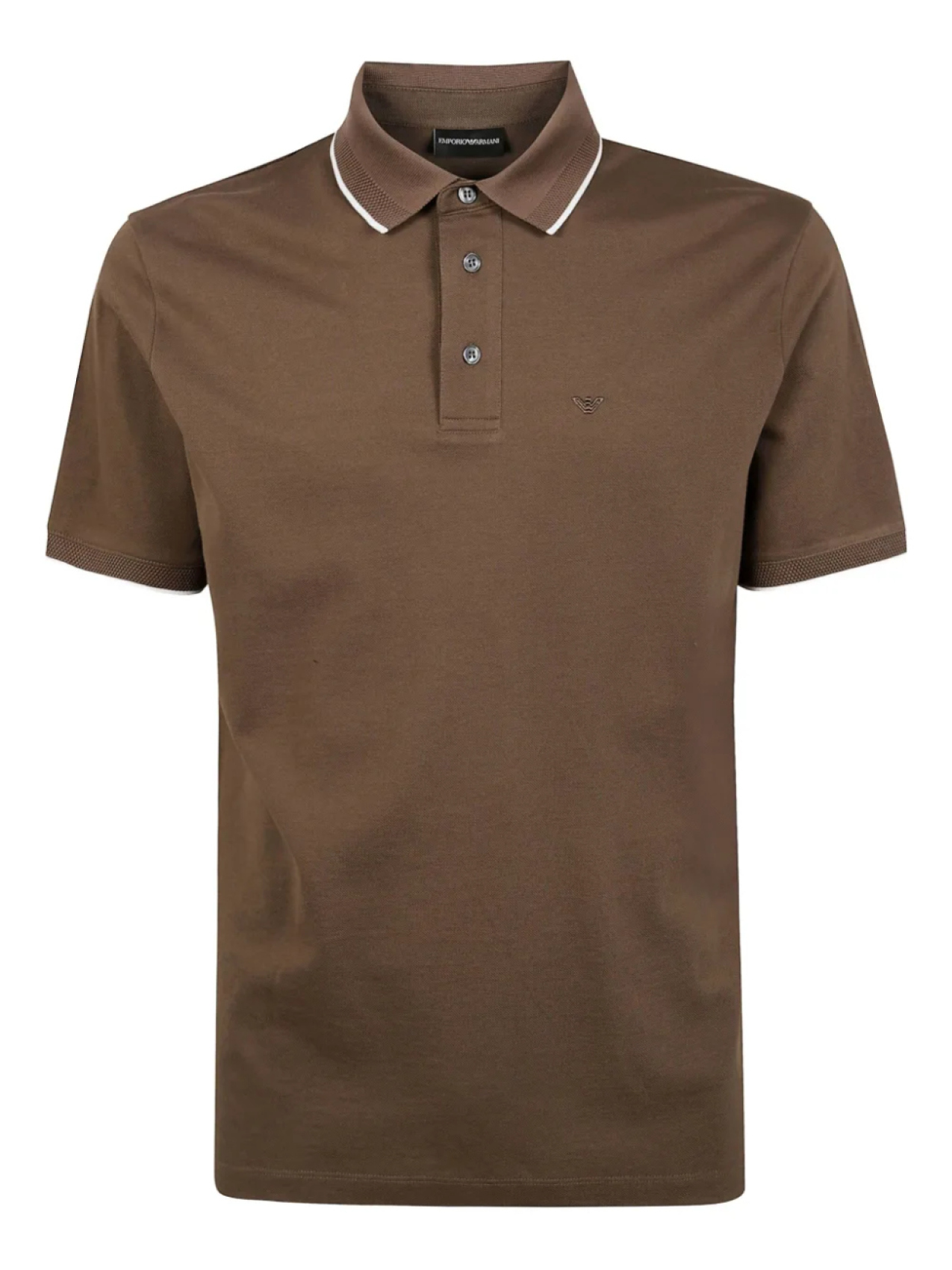 Рубашка-поло из хлопка Emporio Armani, коричневый
Рубашка-поло из хлопка Emporio Armani, коричневый
