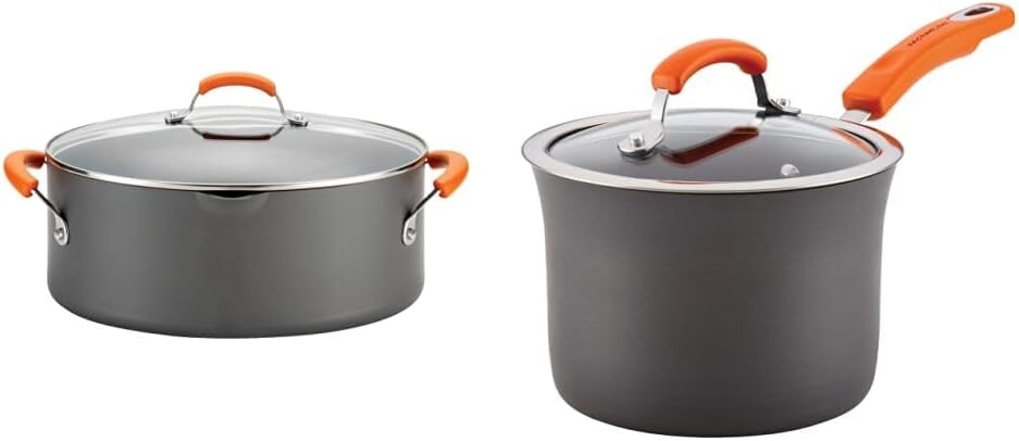 Rachael Ray Brights Кастрюля для макарон с твердым анодированным антипригарным покрытием / Кастрюля / Кастрюля — 8 литров, Orange, Gray
Rachael Ray Brights Кастрюля для макарон с твердым анодированным антипригарным покрытием / Кастрюля / Кастрюля — 8 литров, Orange, Gray