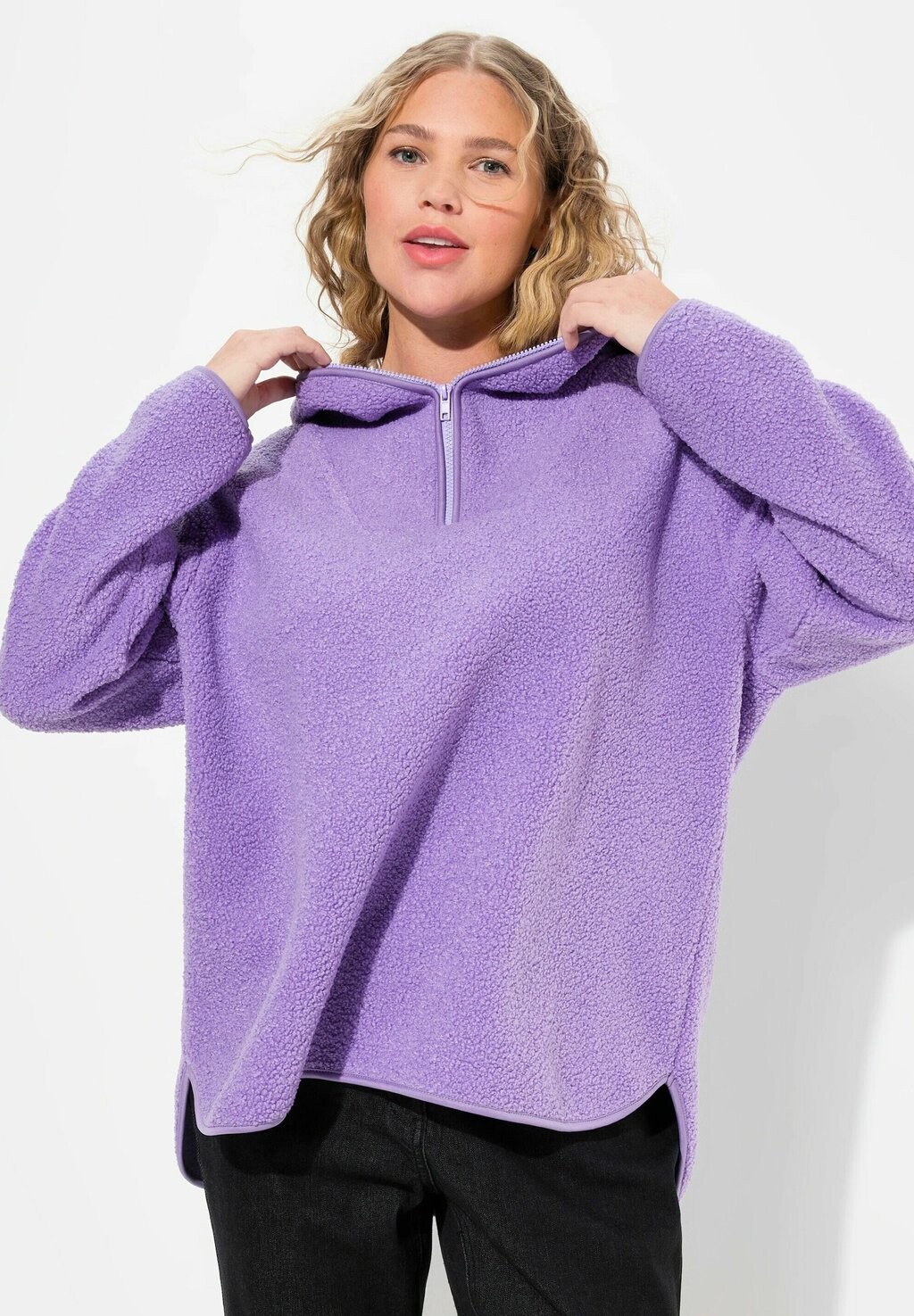 Флисовый джемпер Ulla Popken, сиреневый
Флисовый джемпер Ulla Popken, сиреневый