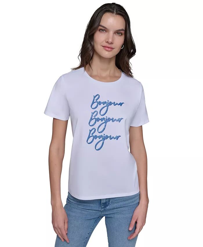 Футболка Petite Bonjour с круглым вырезом и отделкой KARL LAGERFELD PARIS, мультиколор
Футболка Petite Bonjour с круглым вырезом и отделкой KARL LAGERFELD PARIS, мультиколор