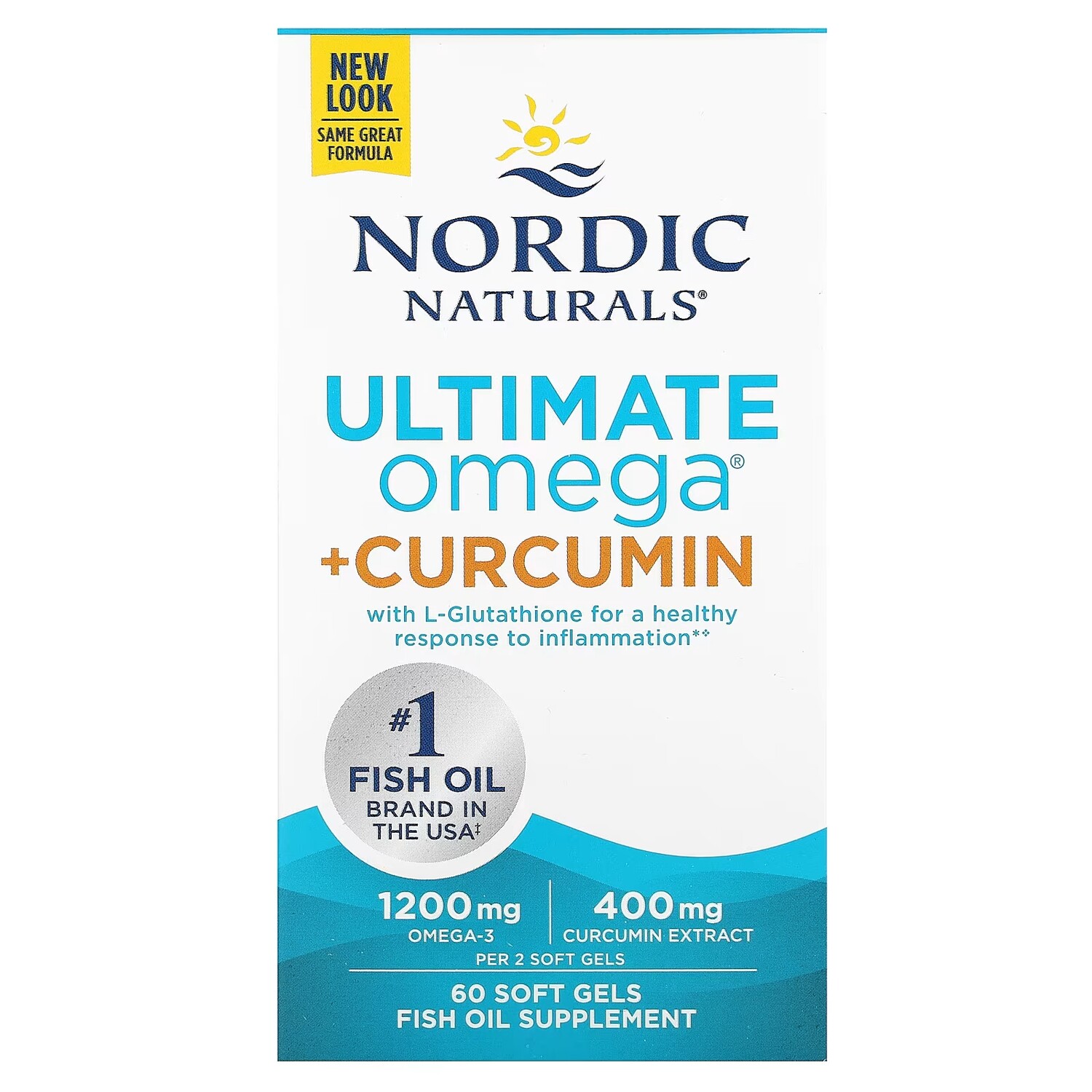 Nordic Naturals Ultimate Omega + куркумин 60 мягких таблеток
Nordic Naturals Ultimate Omega + куркумин 60 мягких таблеток