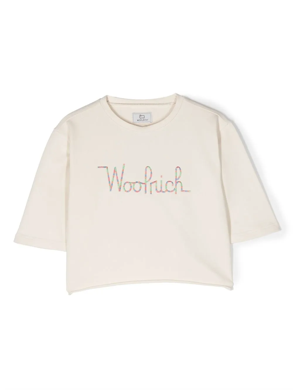 Укороченная футболка с вышитым логотипом Woolrich Kids, нейтральный
Укороченная футболка с вышитым логотипом Woolrich Kids, нейтральный