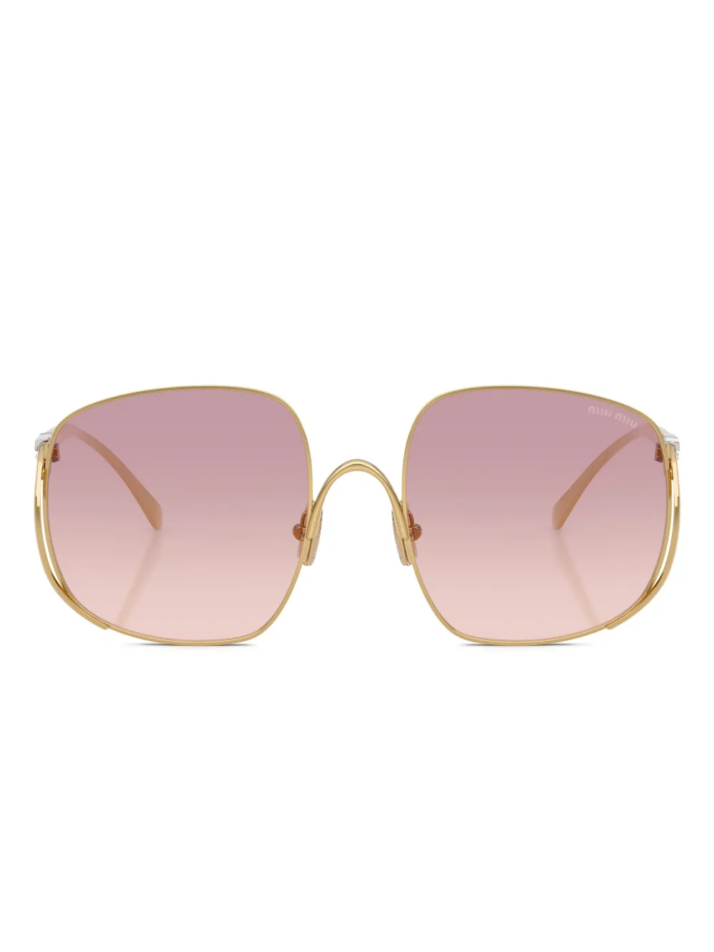 Солнцезащитные очки в массивной оправе Miu Miu, золотистый
Солнцезащитные очки в массивной оправе Miu Miu, золотистый