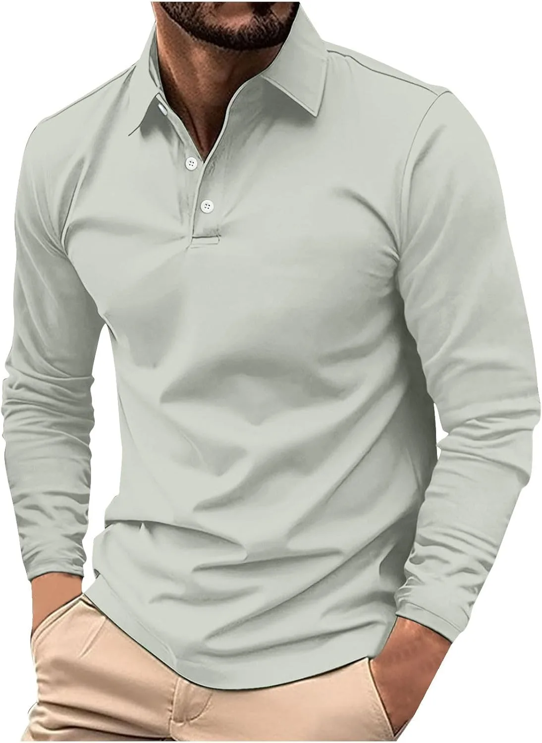 Мужская поло с длинным рукавом, однотонная, для бизнес-кэжуал Sdeycui
Мужская поло с длинным рукавом, однотонная, для бизнес-кэжуал Sdeycui