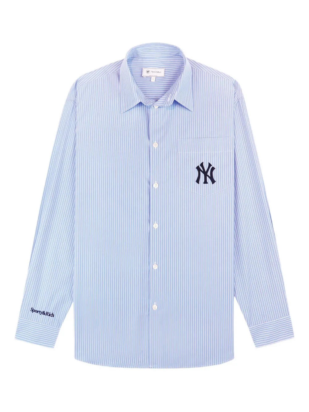 Полосатая рубашка на пуговицах Sporty & Rich, синий
Полосатая рубашка на пуговицах Sporty & Rich, синий