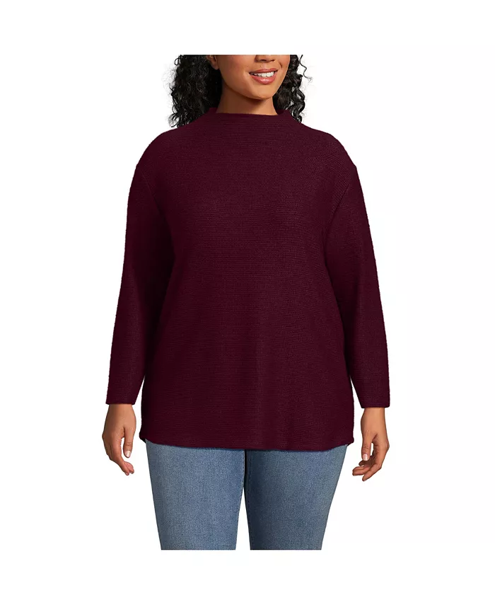 Туника большого размера с длинными рукавами и воротником-стойкой, свободного кроя, с каймами и воротничком-воронкой Lands' End, фиолетовый
Туника большого размера с длинными рукавами и воротником-стойкой, свободного кроя, с каймами и воротничком-воронкой Lands' End, фиолетовый