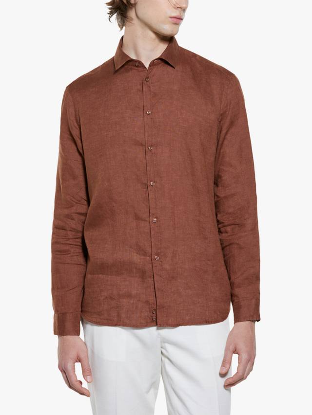 Обычная льняная рубашка с длинными рукавами SISLEY, Brown
Обычная льняная рубашка с длинными рукавами SISLEY, Brown