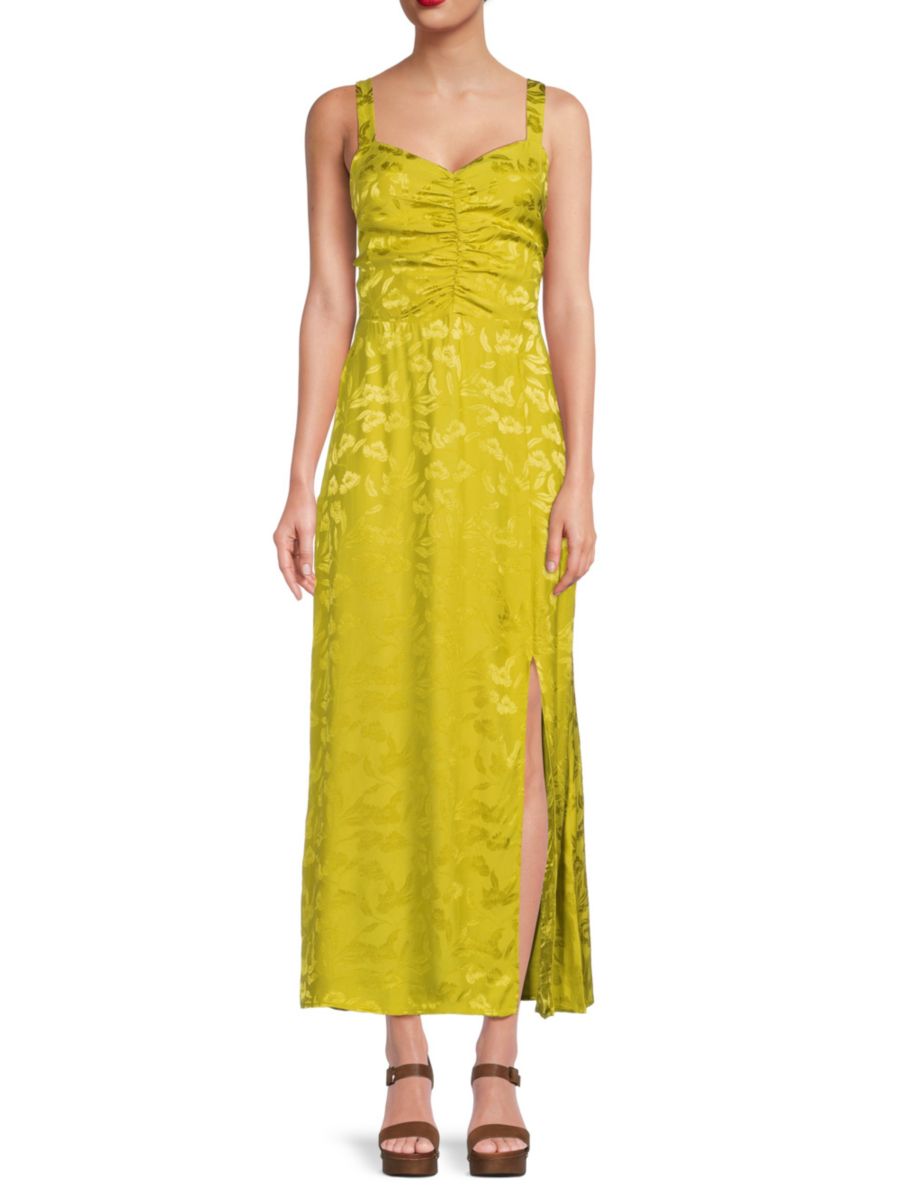 Платье макси с разрезом и цветочным принтом Виноградник Favorite Daughter, желтый
Платье макси с разрезом и цветочным принтом Виноградник Favorite Daughter, желтый