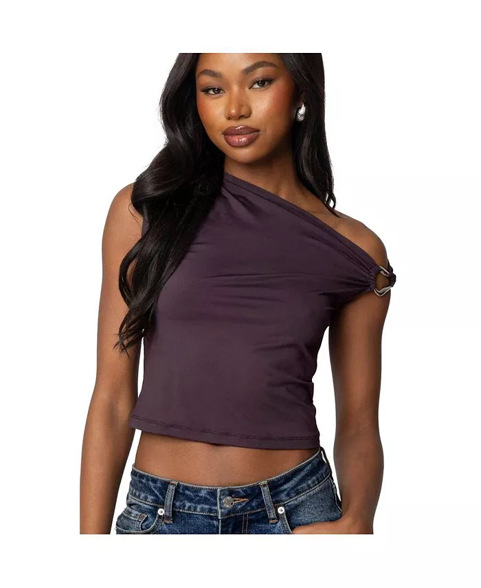 Женское асимметричное топ с абстрактным металлическим кольцом Edikted, фиолетовый
Женское асимметричное топ с абстрактным металлическим кольцом Edikted, фиолетовый