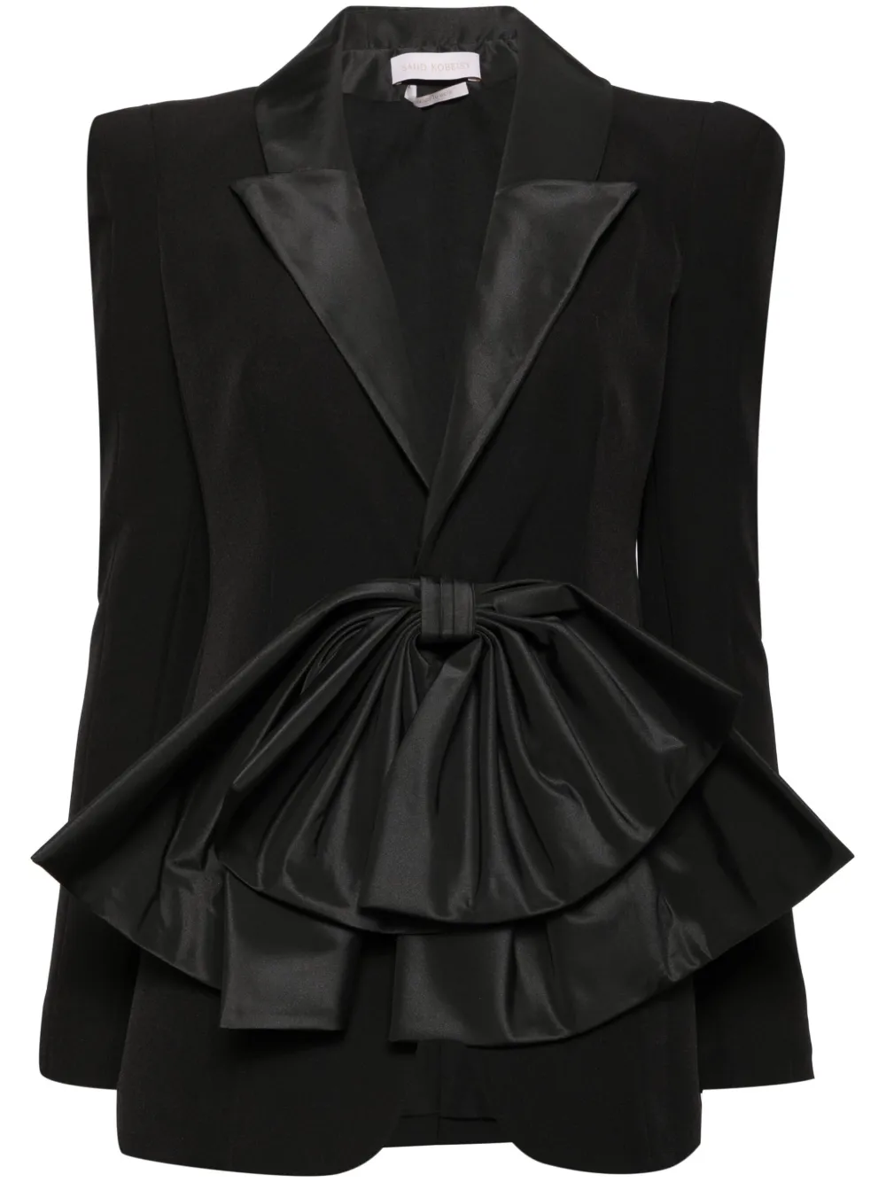 Однобортный блейзер с бантом Saiid Kobeisy, черный
Однобортный блейзер с бантом Saiid Kobeisy, черный