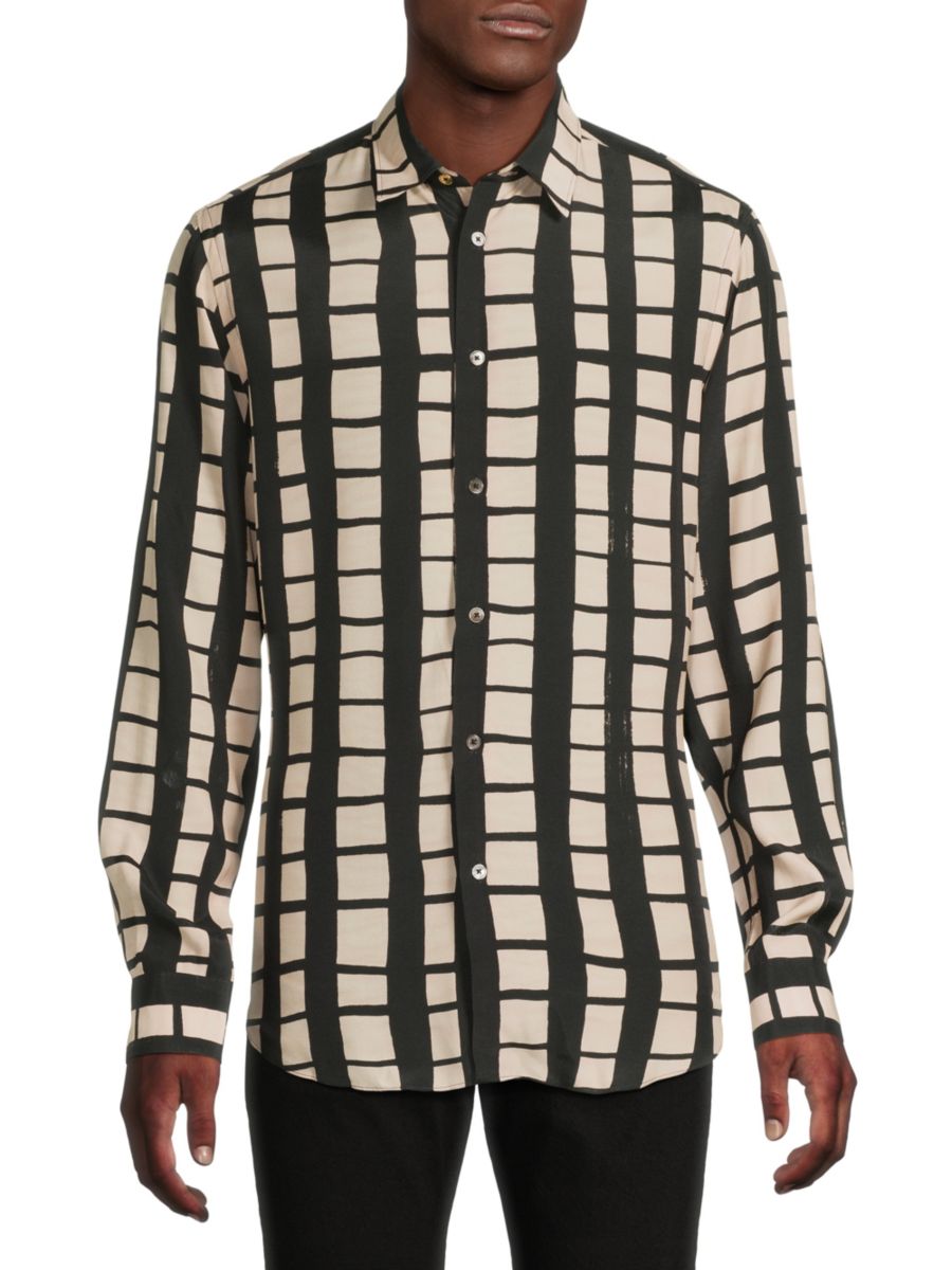 Рубашка в клетку с длинным рукавом, классический крой Paul Smith, черный мульти
Рубашка в клетку с длинным рукавом, классический крой Paul Smith, черный мульти