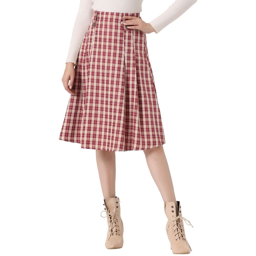 Женские винтажные клетчатые юбки с высокой талией, плиссированная юбка-миди трапециевидной формы ALLEGRA K, красный
Женские винтажные клетчатые юбки с высокой талией, плиссированная юбка-миди трапециевидной формы ALLEGRA K, красный