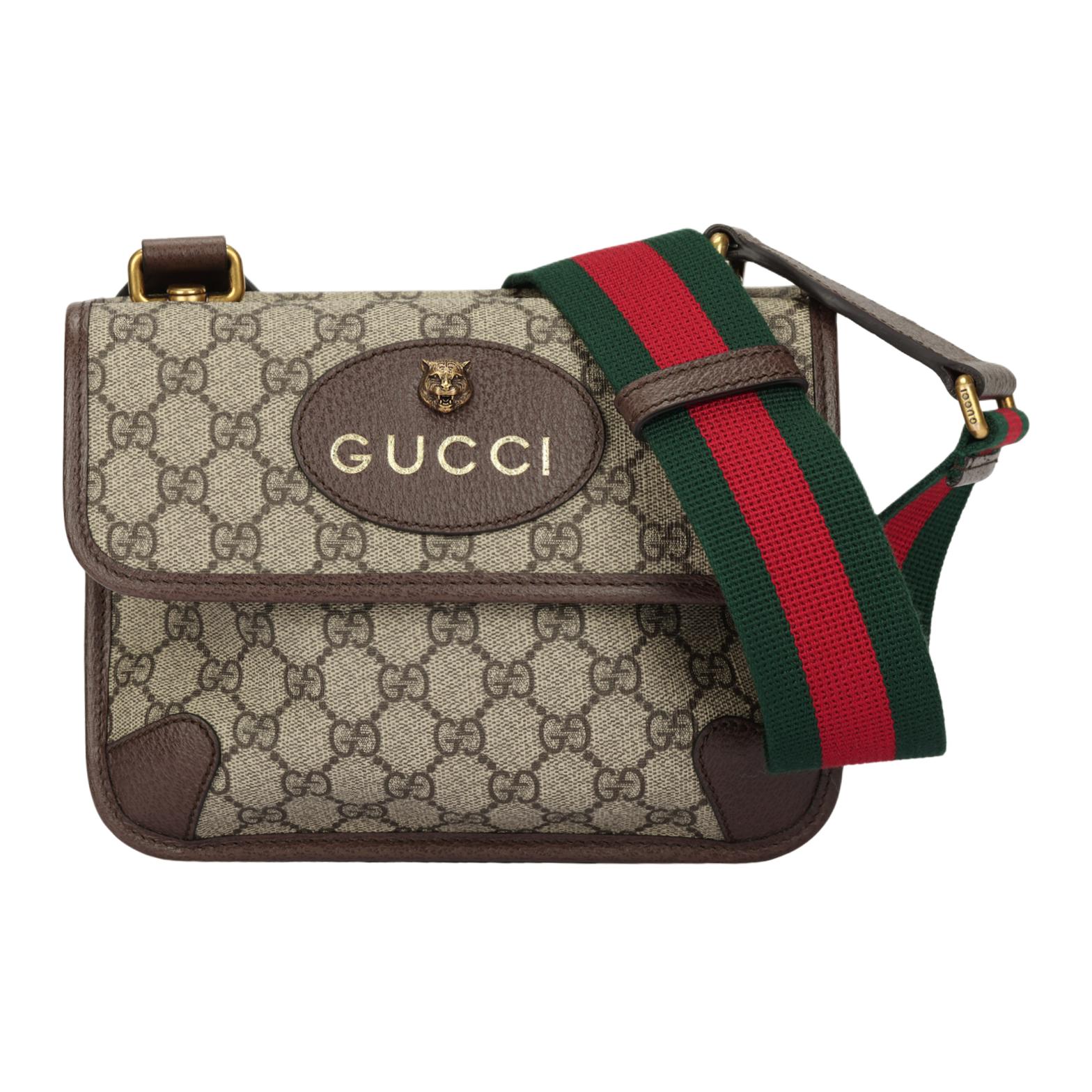 GUCCI GG Supreme Canvas With Leather Binding Crossbody Bags Small Unisex Ebony & Brown
GUCCI GG Supreme Canvas With Leather Binding Crossbody Bags Small Unisex Ebony & Brown