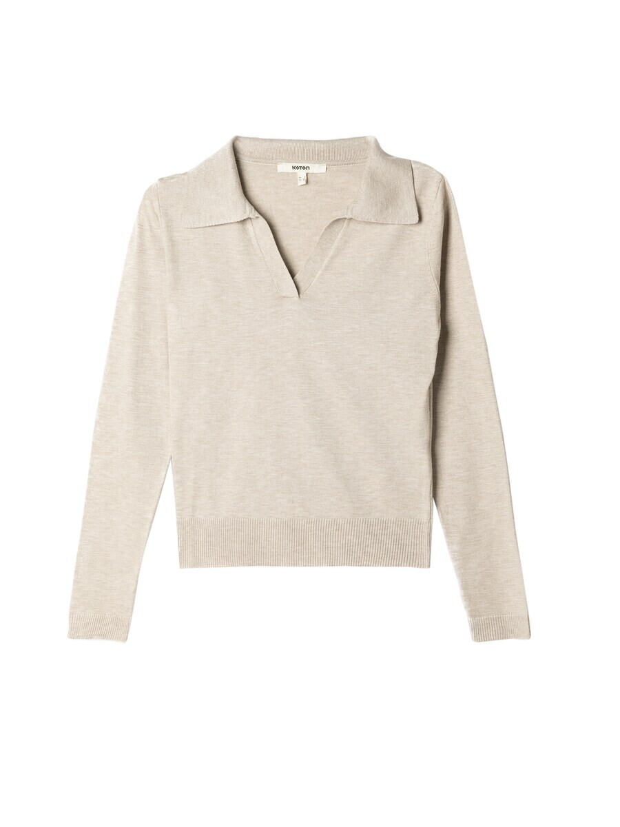 Тонкий вязаный свитер Koton Sweater, бежевый
Тонкий вязаный свитер Koton Sweater, бежевый