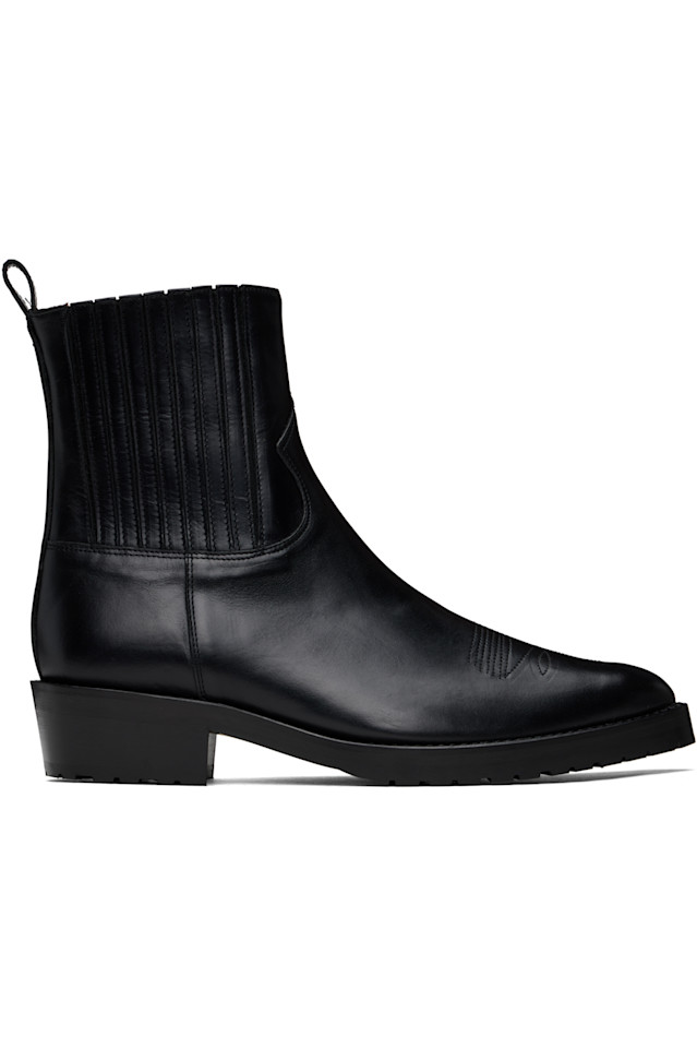 Эксклюзивные черные жесткие кожаные челси-боты Ssense Toga Virilis, черный
Эксклюзивные черные жесткие кожаные челси-боты Ssense Toga Virilis, черный