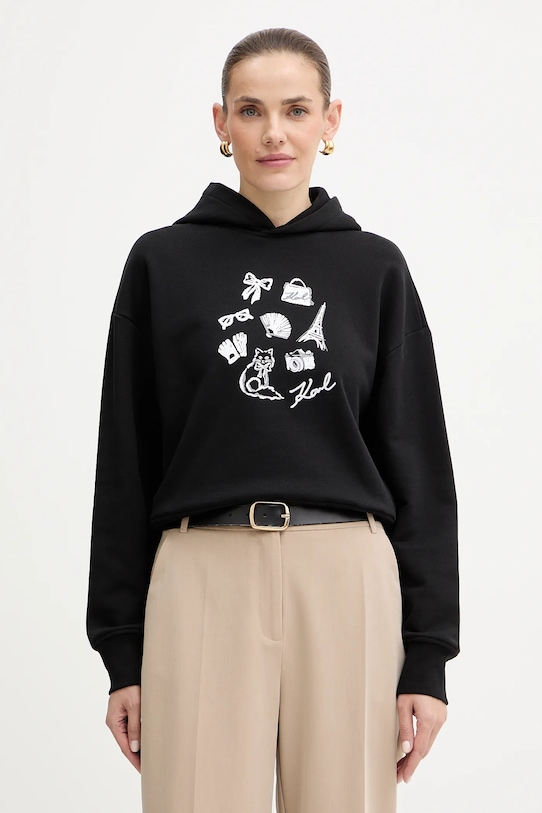 Хлопковая толстовка Karl Lagerfeld, черный
Хлопковая толстовка Karl Lagerfeld, черный