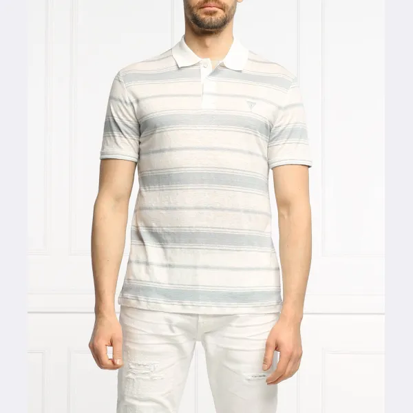 Льняная рубашка-поло классического кроя Josu Guess, синий
Льняная рубашка-поло классического кроя Josu Guess, синий