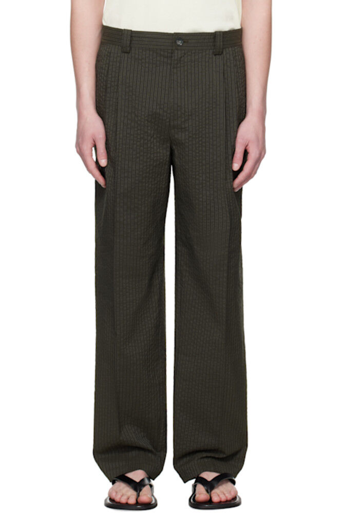 Серые свободные брюки со складками Maison Kitsuné
Серые свободные брюки со складками Maison Kitsuné