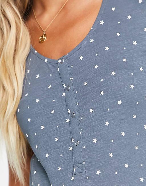 Темно-серая ночная рубашка с принтом звезд и функцией кормления Mamalicious Maternity
Темно-серая ночная рубашка с принтом звезд и функцией кормления Mamalicious Maternity