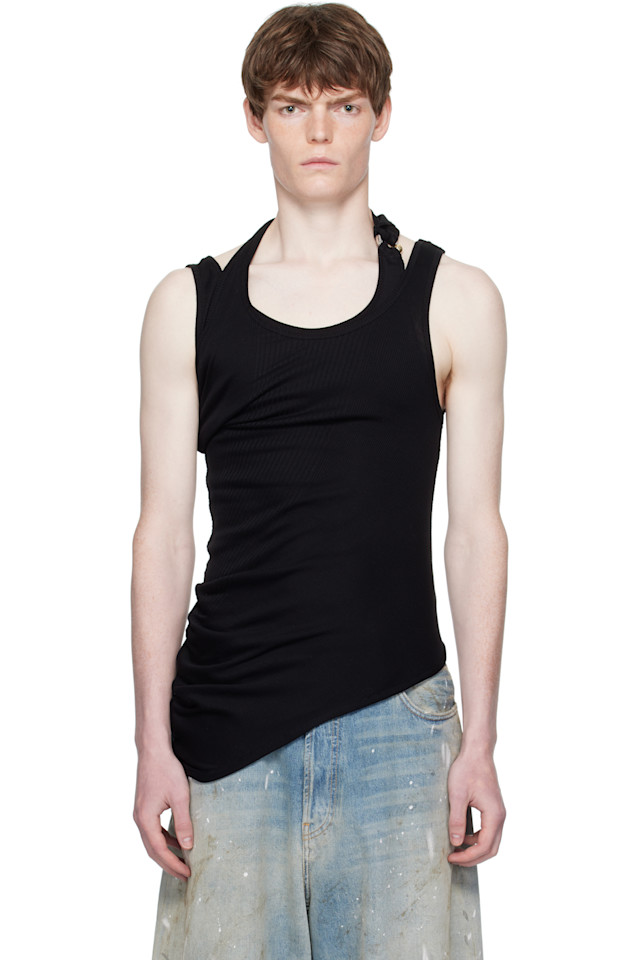 Скрученный двойной майкой топ Jean Paul Gaultier, черный
Скрученный двойной майкой топ Jean Paul Gaultier, черный