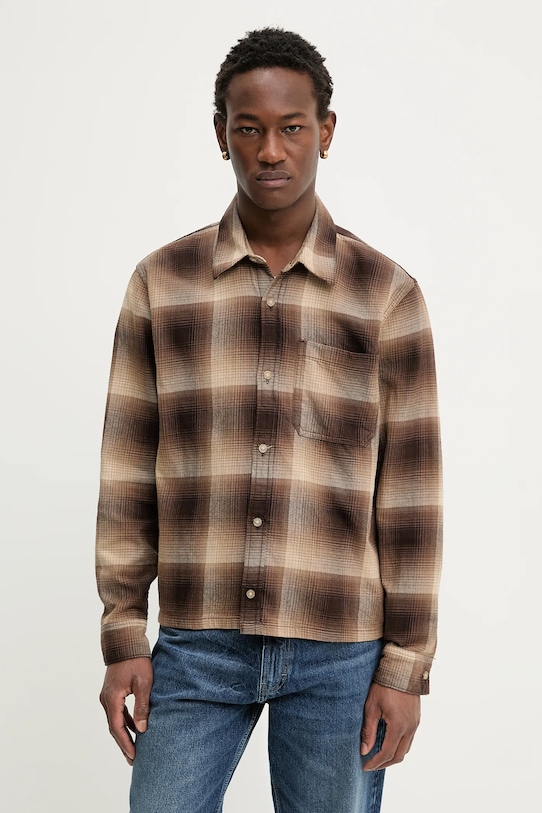 Хлопковая рубашка Hollister Co., коричневый
Хлопковая рубашка Hollister Co., коричневый