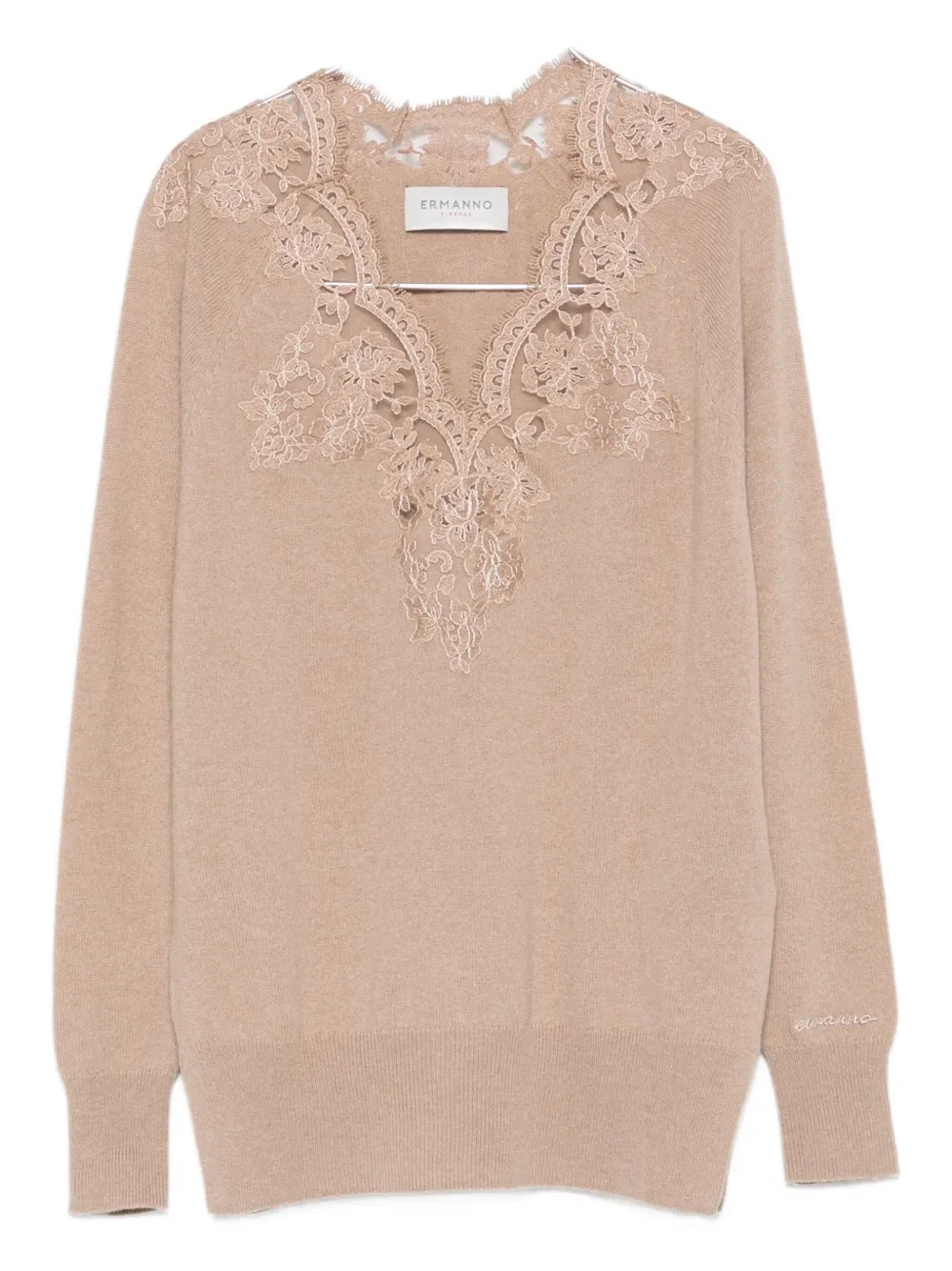 Джемпер с кружевной отделкой ERMANNO FIRENZE, нейтральный
Джемпер с кружевной отделкой ERMANNO FIRENZE, нейтральный