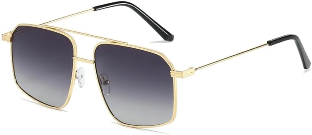 Ретро-солнцезащитные очки с двойной перемычкой, квадратной формы, модные женские очки с защитой от УФ-излучения UV400, модные мужские очки с металлическими полыми линзами UATXTAU, Gold Grey
Ретро-солнцезащитные очки с двойной перемычкой, квадратной формы, модные женские очки с защитой от УФ-излучения UV400, модные мужские очки с металлическими полыми линзами UATXTAU, Gold Grey