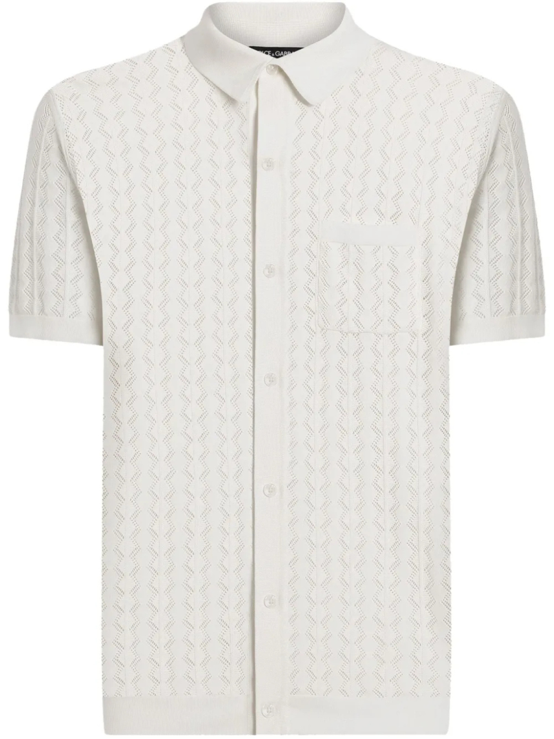 Ажурная хлопковая рубашка-поло Dolce & Gabbana, белый
Ажурная хлопковая рубашка-поло Dolce & Gabbana, белый