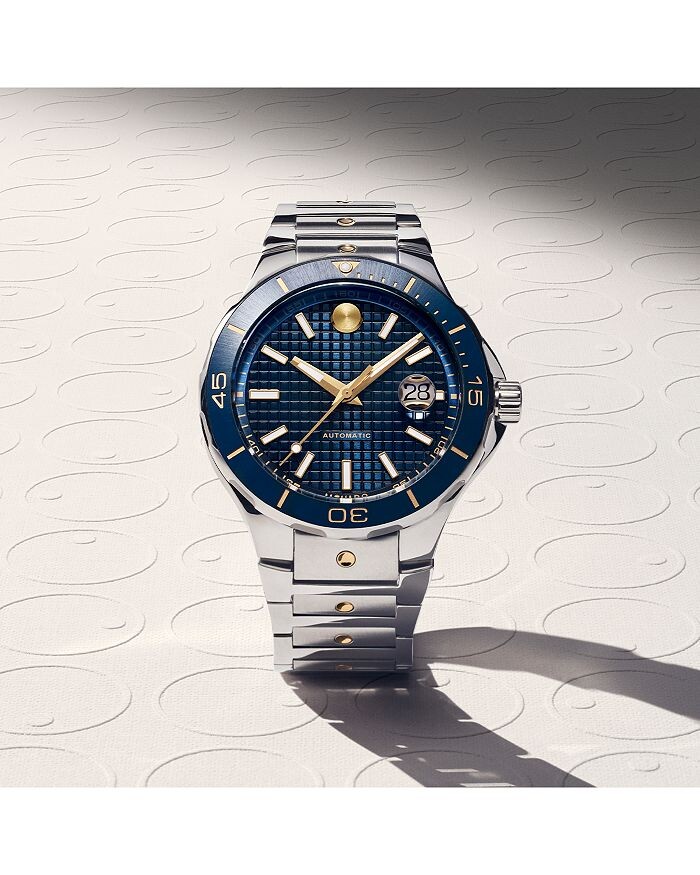 Мовадо Автоматические дайверские часы, 43 мм Movado, синий 
Мовадо Автоматические дайверские часы, 43 мм Movado, синий