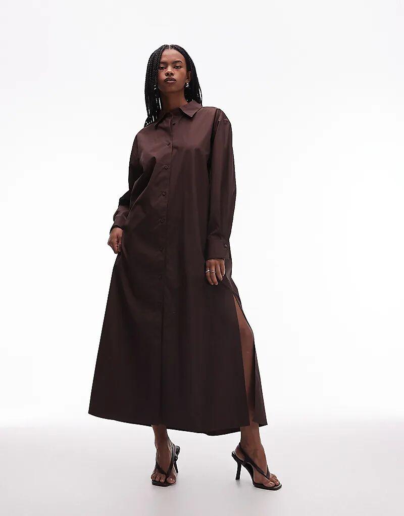 Платье-рубашка макси ARKET из чистого хлопка с разрезами по бокам темно-коричневого цвета
Платье-рубашка макси ARKET из чистого хлопка с разрезами по бокам темно-коричневого цвета